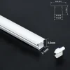 1010A (5pcs) 0.5m Super slim silver and black color led aluminum channel profile for 5mm width led strips cupboard cabinet light