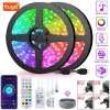 12V LED Strip Lights 5050 SMD IR Bluetooth WiFi Control Dimmable RGB Led light Flexible Tape Chasing Effect for Home Decoration
