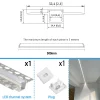 15x9mm (1pcs) 0.5m Embedded aluminum channel suitable for ceiling and wall installation led light