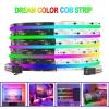 RGBIC LED Strip Light WS2811 Addressable RGB LED COB Strip White Black PCB 12V 24V Full Dream Color Tape LED Ribbon 720leds/m