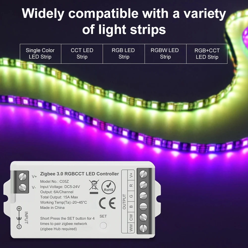 Tuya-Zigbee-Smart-LED-Dimmer-CCT-RGB-RGBW-RGBCCT-LED-Controller-Support-Alexa-Google-Home-Voice-3